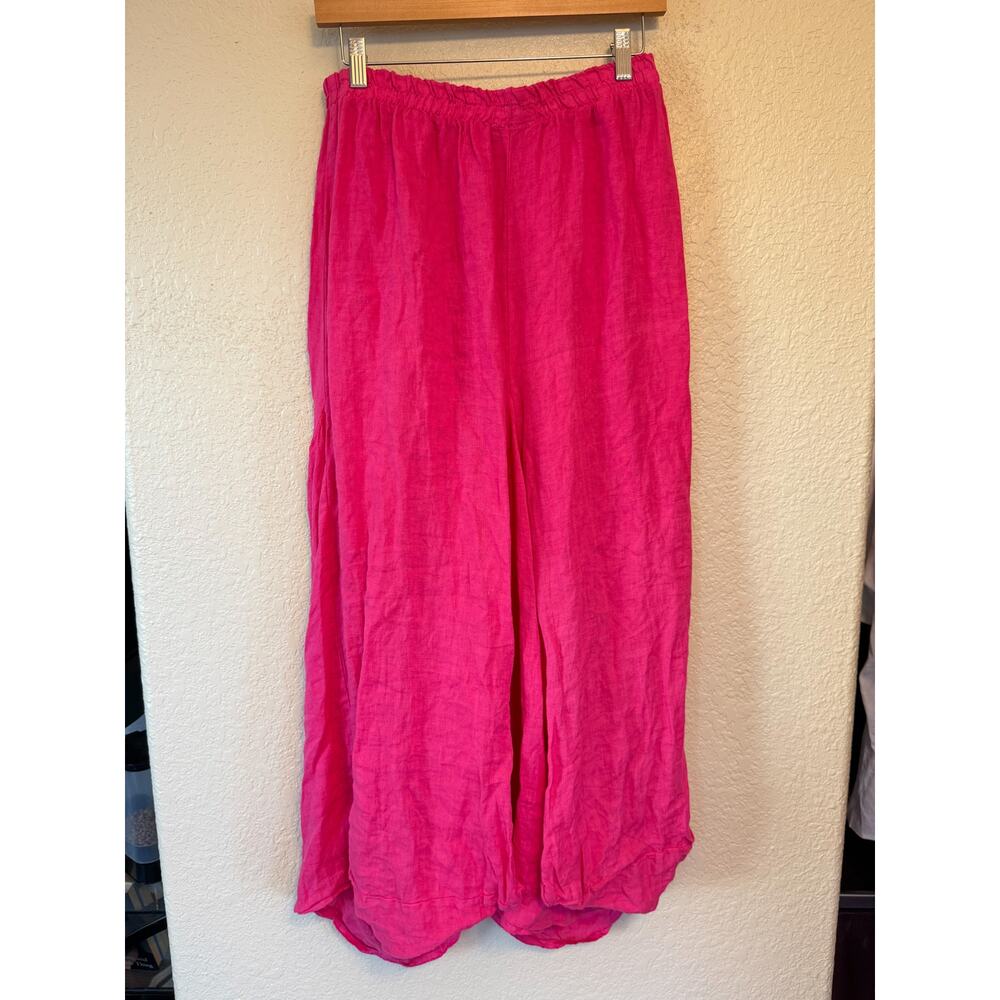 NEW Colette Hot Pink Linen Skirt One Size Lightweight Beach Boho Summer Skirt - Picture 3 of 7